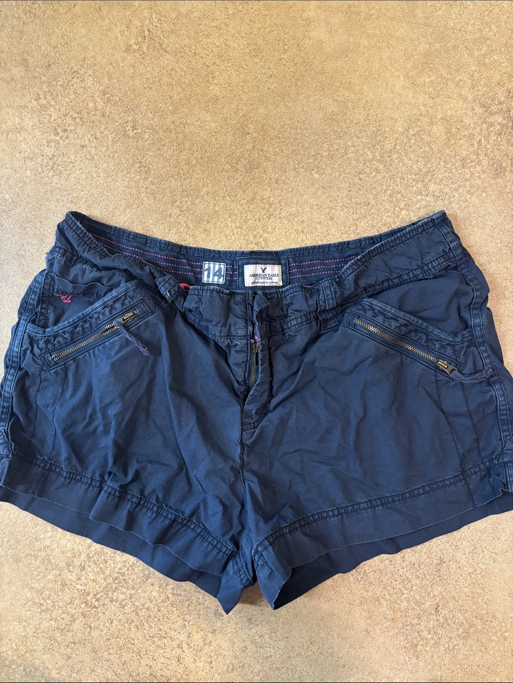American Eagle Outfitters Navy Drawstring Athletic Shorts